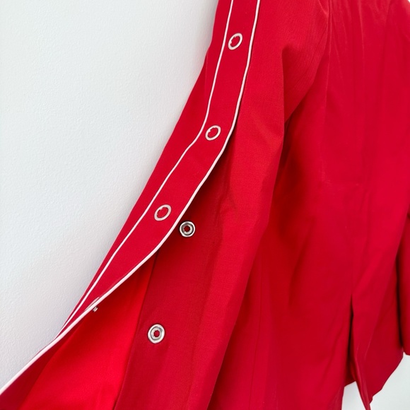 NWT Jonathan Simkhai Snap-detailed Red Wool Blazer - Picture 4 of 13